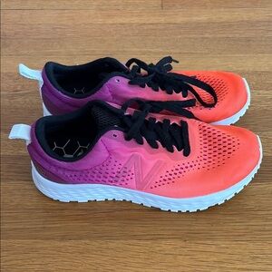 New Balance Women's Gradient Pink to Orange Sneakers
